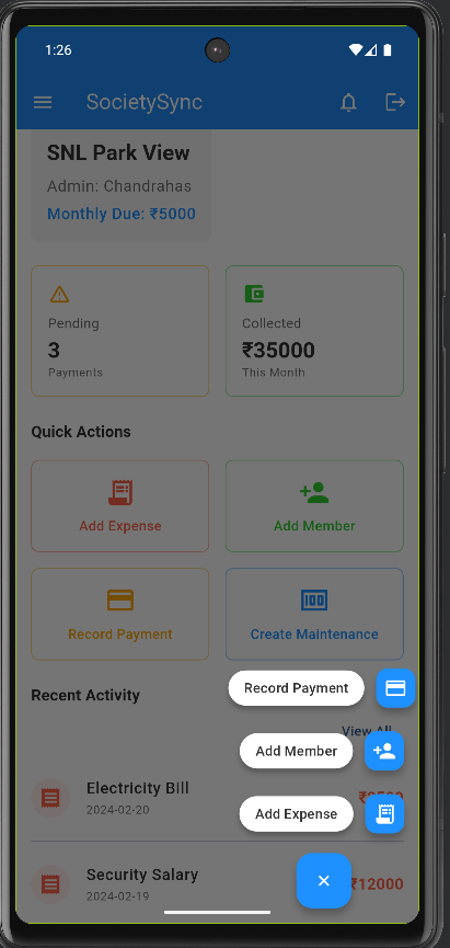 Society Sync Home Page